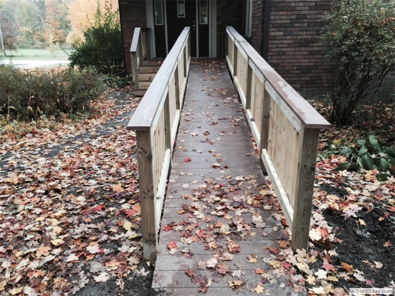 Entry Deck and Handicap Accessible Ramp